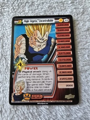 DBZ Dragon Ball Z Majin Vegeta, Uncontrollable 113 CCG Unlimited Babidi Saga MP - Image 1 of 4