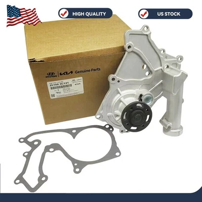Genuine Water Pump for 13-19 Hyundai 10-18 Kia 3.3L 3.5L 3.8L Models 25100-3C131 - Image 1 of 4
