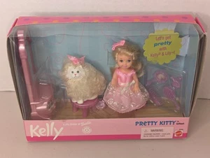 New Mattel Barbie Kelly Pretty Kitty Giftset w/kitty Styling Vanity Kelly & Lily - Picture 1 of 4