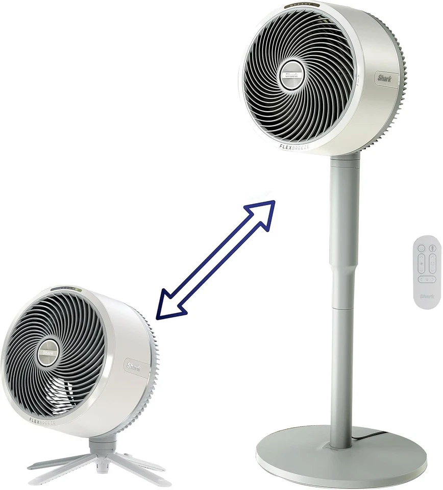 Shark R-UH205 FlexBreeze Indoor&Outdoor Fan Pedestal&Tabletop White-