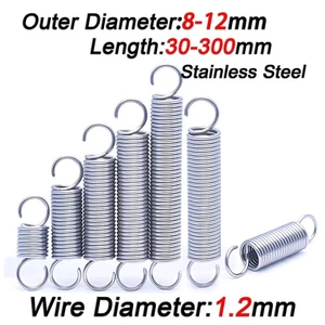Wire Dia 1.2mm Hook Stainless Steel Spring Expansion Extension Tension Springs - Picture 1 of 8
