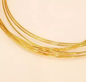 22K SOLID GOLD 30 GAUGE OR 0.25 MM, ROUND WIRE 1 FOOT - Picture 1 of 1