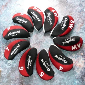 Cleveland Golf Iron Cover RED Black Color 10 Piece One Set - Picture 1 of 13