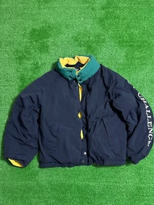 Mens Vintage 90s Nautica Challenge Puffer Reversible Coat Mens Size Large - Picture 1 of 3
