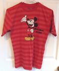 Girls DISNEY STORE~MICKEY MOUSE TOP~10 12 LARGE~NEW Shirt Tee RED Striped