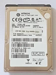 160 GB SATA Hitachi HTS723216L9A360 7200rpm 16MB HDD 2.5 " Internal Hard Drive - Picture 1 of 1
