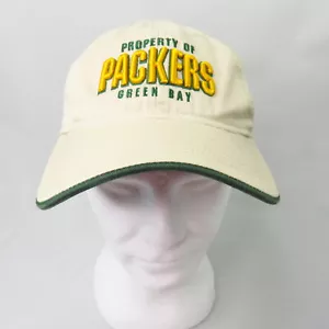 Property of Green Bay Packers Cap Khaki Strapback Reebok - Picture 1 of 7