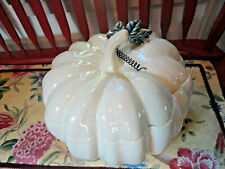 DEPARTMENT 56  large Pumpkin Soup Tureen ~ white NIB Unused in Box Hard to Find 
