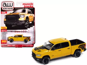 2023 RAM 1500 REBEL HAVOC ED. PICKUP BAJA YELLOW 1/64 AUTO WORLD 64462-AWSP164 A - Picture 1 of 1