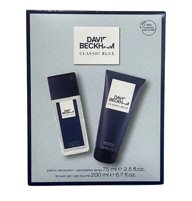 David Beckham - Juego de regalo clásico azul para hombre con perfume desodorante y gel de ducha Foto 1 de 2