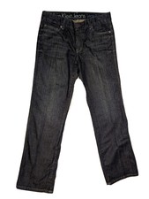 NWOT CALVIN KLEIN Women's Jeans LEAN BOOT Size 34" Waist Dark Wash Blue Denim 