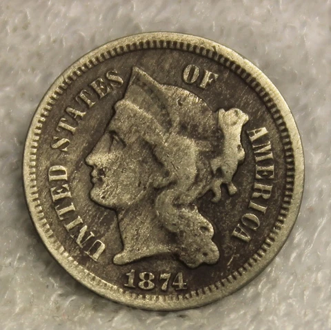 1874 three cent nickel Cover
