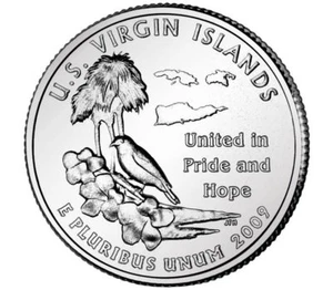 2009 Denver Virgin Islands US Territories Quarter coins U.S. mint rolls Money - Picture 1 of 3