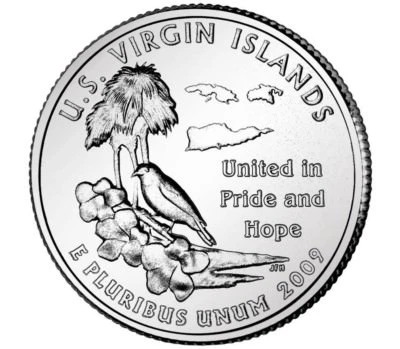 2009 P&D Virgin Islands US Territories Coins Quarter US mint rolls Money  - Image 1 of 3