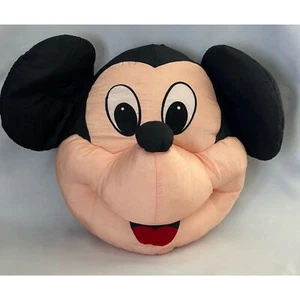 Jumbo stuffed Mickey Mouse Head Disney face pillow  12" Parachute Texture - Picture 1 of 8