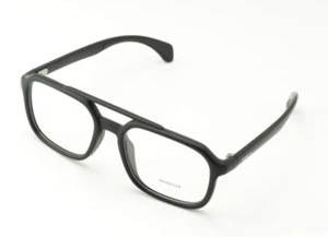 New MONCLER Aviator Eyeglasses ME 3002 5006 54-19 145 Matte Satin Black Frames - Picture 1 of 12
