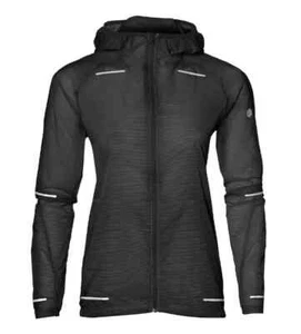 ASICS Womens Black Lite-Show Full Zip Lightweight Running Jacket Large 14 BNWT - Picture 1 of 2