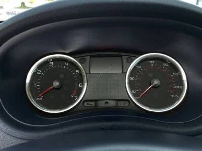 For Renault Clio 3 05-12  Polished Aluminum Dashboard Trim Cluster Rings 2pcs - Image 1 of 4