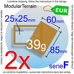 1x MDF Movement Tray 2x3 3x2 (F 0mm) 25mm Square Base War Hammer 40k Wargames - Imagen 1 de 9