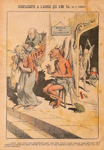 COMBES / DIABLE DEVIL / FIN DE L' ANNÉE / DESSIN DE LEMOT 1905 - Picture 1 of 1