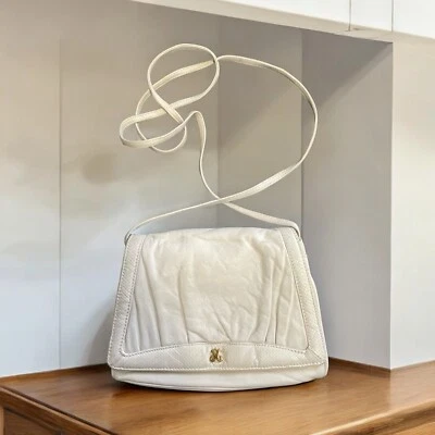 Jay Herbert New York Vintage  White  Soft Leather Crossbody HandBag Small Purse - Image 1 of 4