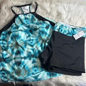 South Point Tie dye Tankini with Boy Shorts Size 22w NWT - Picture 1 of 7