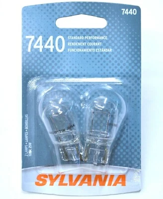Sylvania Basic 7440 25W Two Bulbs Rear Turn Signal Light Replacement Plug Play - Image 1 of 4