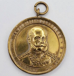 German Kaiser Wilhelm medal military veteran Bavaria Lichtenfels award brass old - Picture 1 of 12