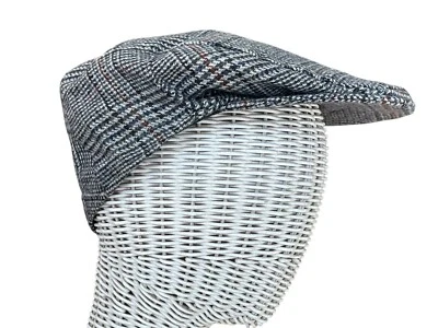Driver Newsboy Hat Cap Wool Tweed Plaid Check Harrison Hillhouse sz 7 Ireland Foto 1 de 4