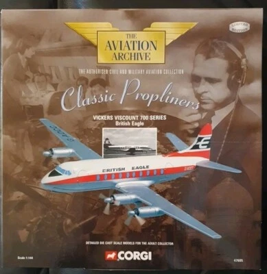 Corgi Aviation Classic Propliners Vickers Viscount 700 Series British Eagle47605 Foto 1 de 3