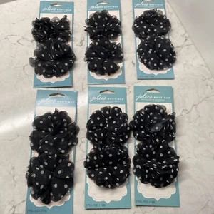 Juego de 6 pegatinas de flores negras a lunares dimensionales Jolee's Boutique - Imagen 1 de 4