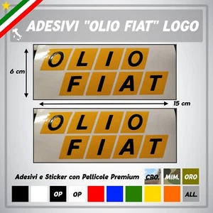 AdesivI Sticker Olio Fiat prespaziato vinile oracal tuning sponsor decalcomania - Imagen 1 de 2