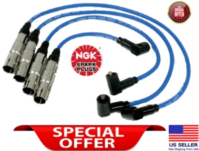 Juego de cables de bujía NGK reemplazar VW OEM # VWC035 para Beetle Golf Jetta 2,0 L 4 cilindros Foto 1 de 3