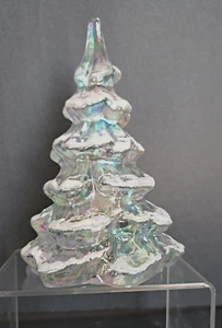 FENTON WEIHNACHTSBAUM WEISS IRISIEREND SCHNEE SPITZEN 6 ZOLL BAUM FENTON AUFKLEBER - Bild 1 von 5