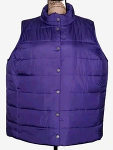 Daisy Fuentes - Regal Purple Snap Front Puffer Vest - Women's Size 1X - NWOT - Picture 1 of 4