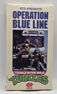 TEENAGE MUTANT NINJA TURTLES OPERATION BLUE LINE VHS TAPE RARE 1990 Promo TMNT - Picture 1 of 7