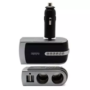 Doppel Steckdose 2 Wege USB Port Fahrzeug Ladegerät Auto Feuerzeug Splitter DC 12 V - Bild 1 von 3