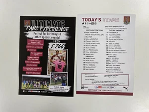 NORTHAMPTON TOWN gegen CHELSEA | 26. SEPTEMBER 2023 | EFL TROPHY TEAMSHEET | UK PORTOFREI - Bild 1 von 1