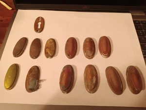 13 cubiertas de cerradura Skelton vintage de latón macizo - Imagen 1 de 4