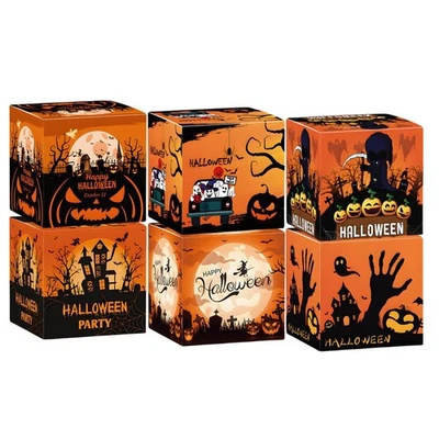 Cajas de dulces de Halloween 6 piezas cajas de galletas caja de galletas decorativa multiusos Foto 1 de 4