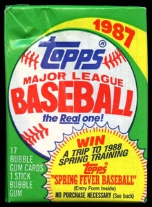 1987 Topps Baseball ungeöffnet Wax Pack - Bild 1 von 1