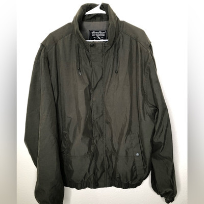 Vintage Eddie Bauer Bomber Jacket Size XL Khaki Cotton Lined Vintage Eddie Bauer Bomber Jacket Size XL Khaki Cotton Lined