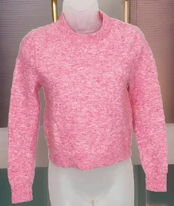 Paris Atelier & Other Stories Pullover Alpaka Wollmischung Crop Rosa Kastig Small - Bild 1 von 6