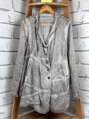 Rundholz Linen Jacket Cardigan Assymetric AvantGarde Gray Size L (US TAX PAID) - Image 1 of 4
