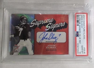 2024 Topps Signature Class John Elway Supreme Signers Auto 1/5 Denver PSA 10 - Picture 1 of 3