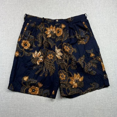 Pantalones Cortos De Colección Años 90 Banana Republic Mill Valley Batik Estampado Floral Para Hombres 38 Hawaianos Foto 1 de 4