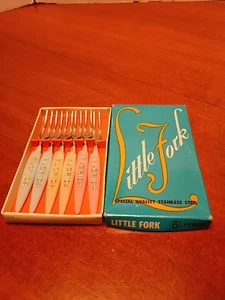 Vintage Souvenir Florida Gabeln MINI KAMERADEN in Schachtel Gastgeberin Set Pferde 1960 MCM - Bild 1 von 3