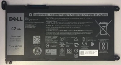 YRDD6 Dell Battery Inspiron 15 3000 3493 3582 3583 3593 3793 3501 VM732 - Image 1 of 4