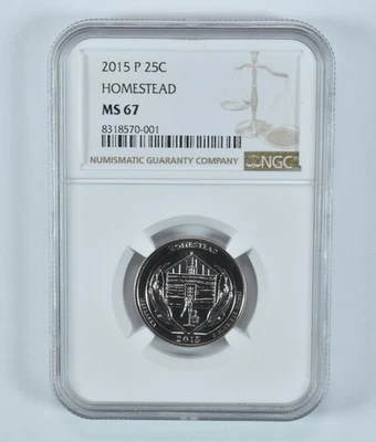 2015-P Washington Quarter Homestead America The Beautiful MS67 NGC *2711 - Image 1 of 4