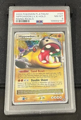Pokémon Hippowdon LV X #107 LV.X - Rising Rivals Ultra Rare - PSA 8 NM-MINT - Image 1 of 4